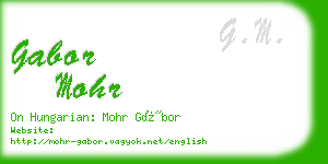 gabor mohr business card